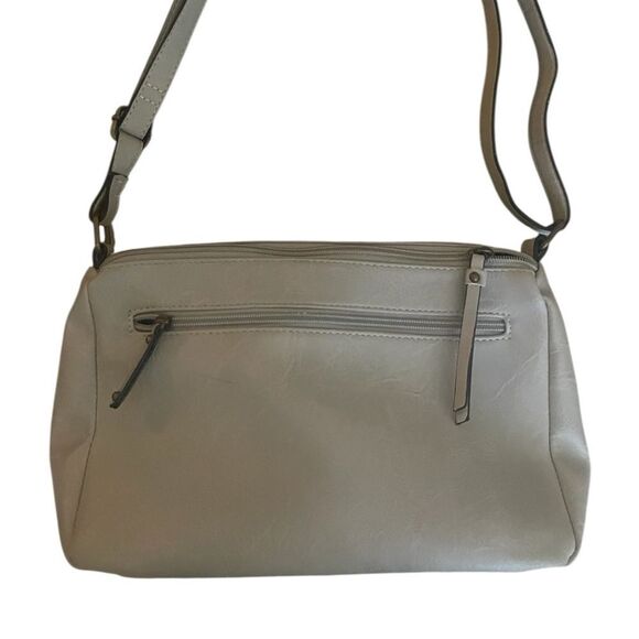 B.O.C. Gray Western Style Embossed Vegan Leather Crossbody Shoulder Bag - Picture 7 of 8